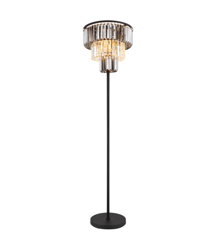 Naxis Glass Floor Lamp Matt Black 3x E27-1