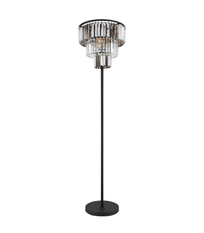 Naxis Glass Floor Lamp Matt Black 3x E27-2