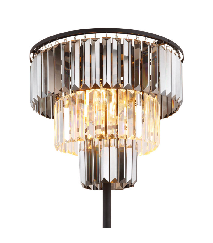 Naxis Glass Floor Lamp Matt Black 3x E27-3
