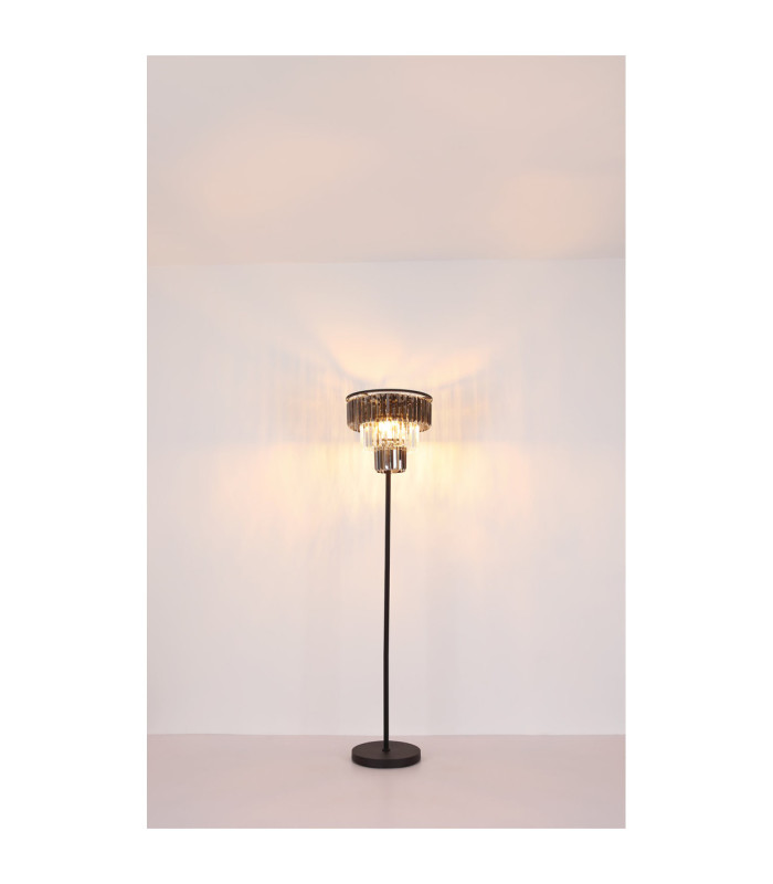 Naxis Glass Floor Lamp Matt Black 3x E27-7