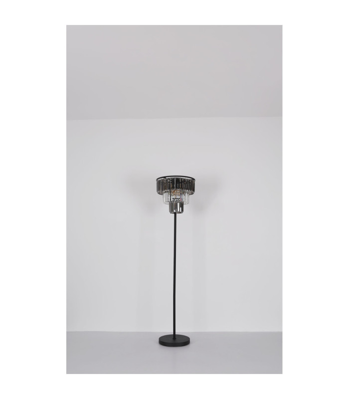 Naxis Glass Floor Lamp Matt Black 3x E27-8