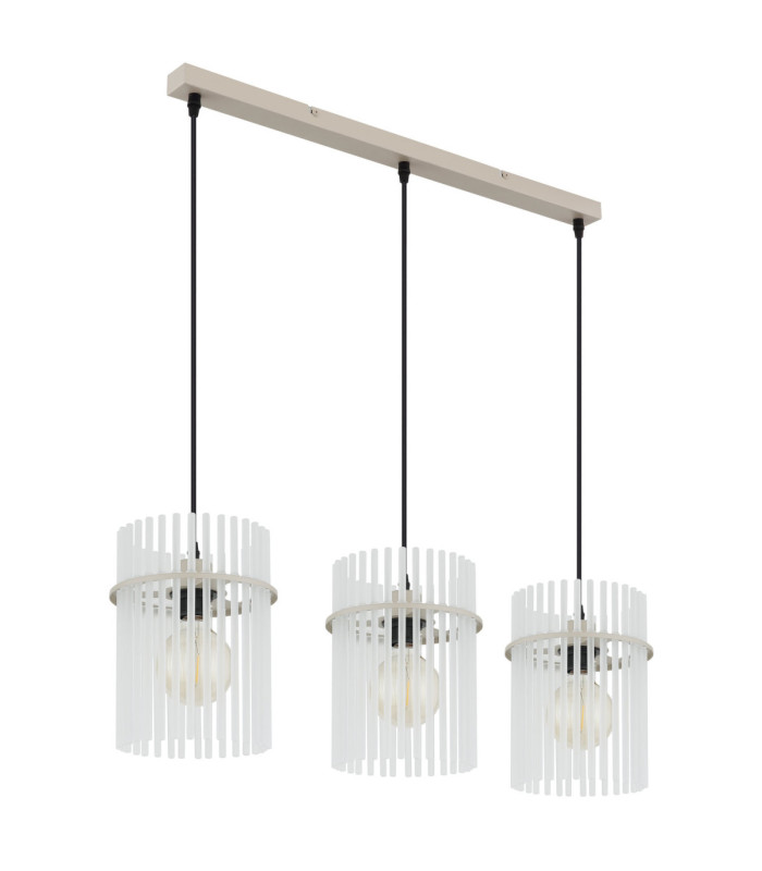 Gorley Bar Pendant Ceiling Light Matt Sand Colour  3x E27-2