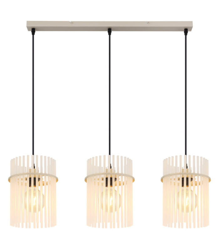 Gorley Bar Pendant Ceiling Light Matt Sand Colour  3x E27-3