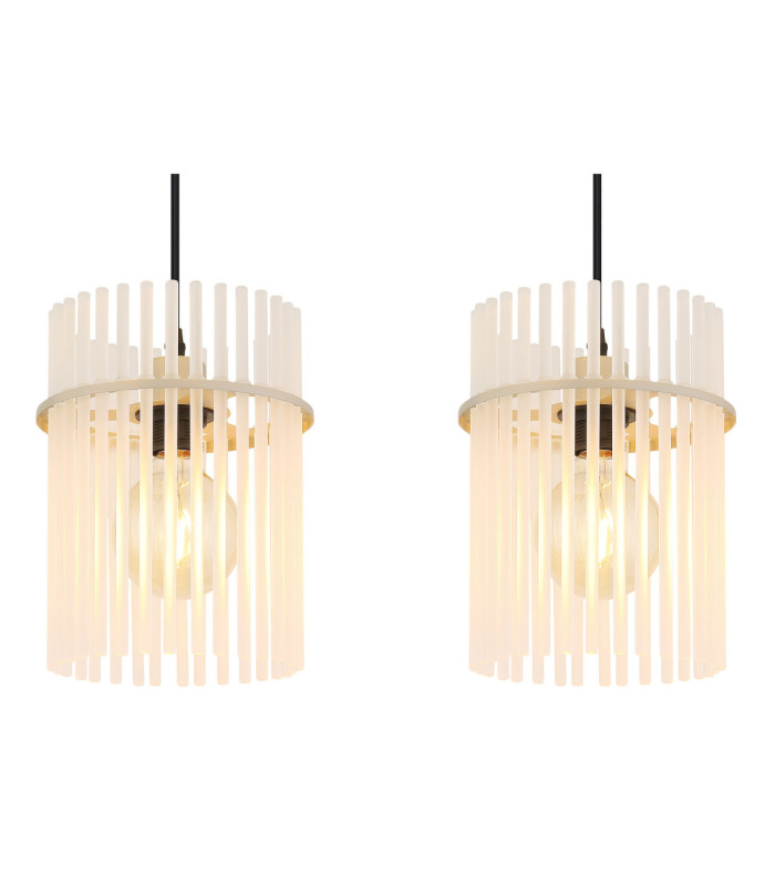 Gorley Bar Pendant Ceiling Light Matt Sand Colour  3x E27-4