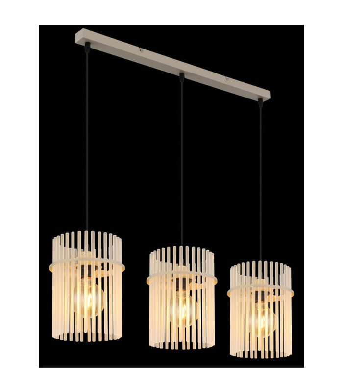 Gorley Bar Pendant Ceiling Light Matt Sand Colour  3x E27-5