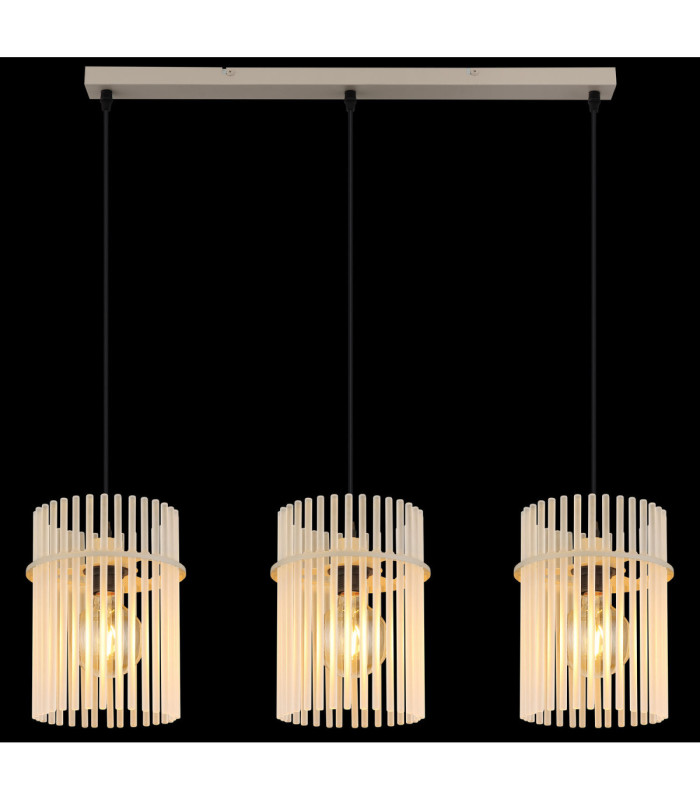 Gorley Bar Pendant Ceiling Light Matt Sand Colour  3x E27-6