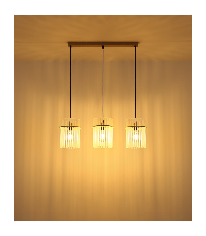 Gorley Bar Pendant Ceiling Light Matt Sand Colour  3x E27-7