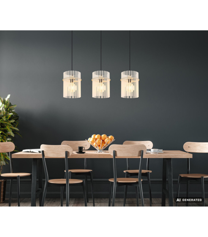 Gorley Bar Pendant Ceiling Light Matt Sand Colour  3x E27-9