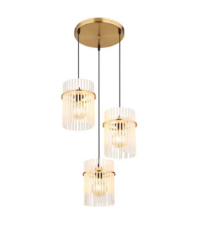 Gorley Cluster Pendant Ceiling Light Matt Gold Colours 3x E27-1