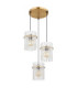 Gorley Cluster Pendant Ceiling Light Matt Gold Colours 3x E27-2