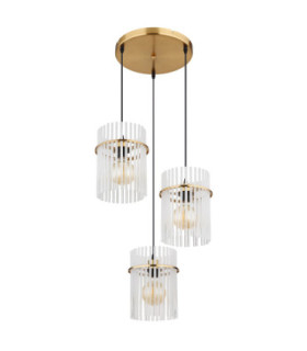 Gorley Cluster Pendant Ceiling Light Matt Gold Colours 3x E27-2