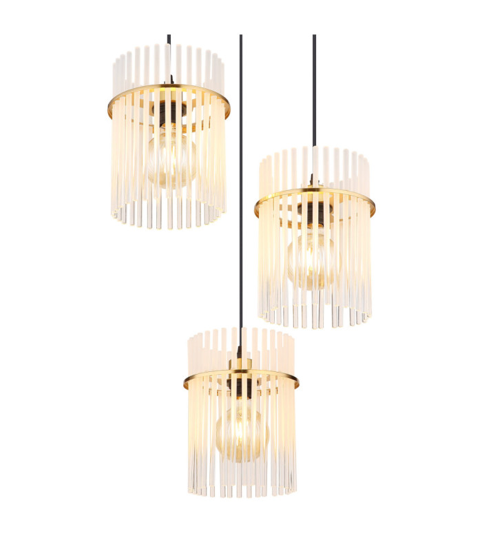 Gorley Cluster Pendant Ceiling Light Matt Gold Colours 3x E27-3