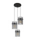 Gorley Cluster Pendant Ceiling Light Matt Black 3x E27-2