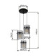 Gorley Cluster Pendant Ceiling Light Matt Black 3x E27-6