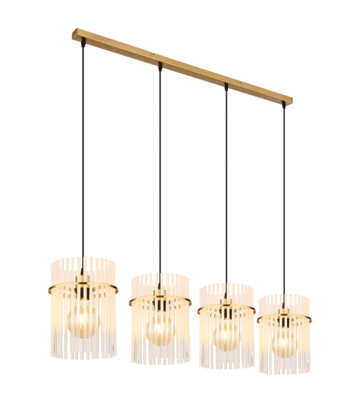 Gorley Bar Pendant Ceiling Light Matt Gold Colours 4x E27-1