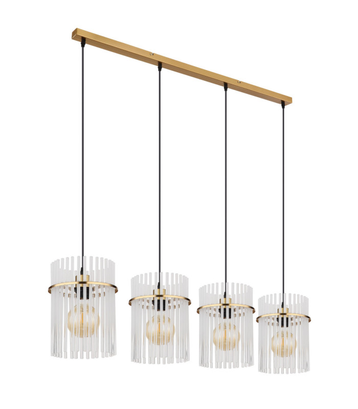 Gorley Bar Pendant Ceiling Light Matt Gold Colours 4x E27-2