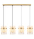 Gorley Bar Pendant Ceiling Light Matt Gold Colours 4x E27-3
