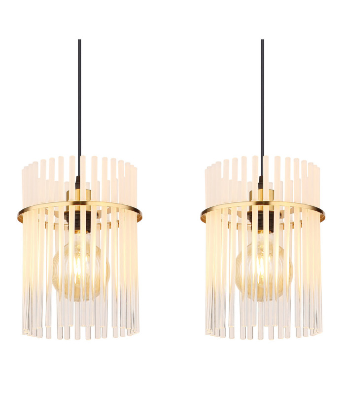 Gorley Bar Pendant Ceiling Light Matt Gold Colours 4x E27-4
