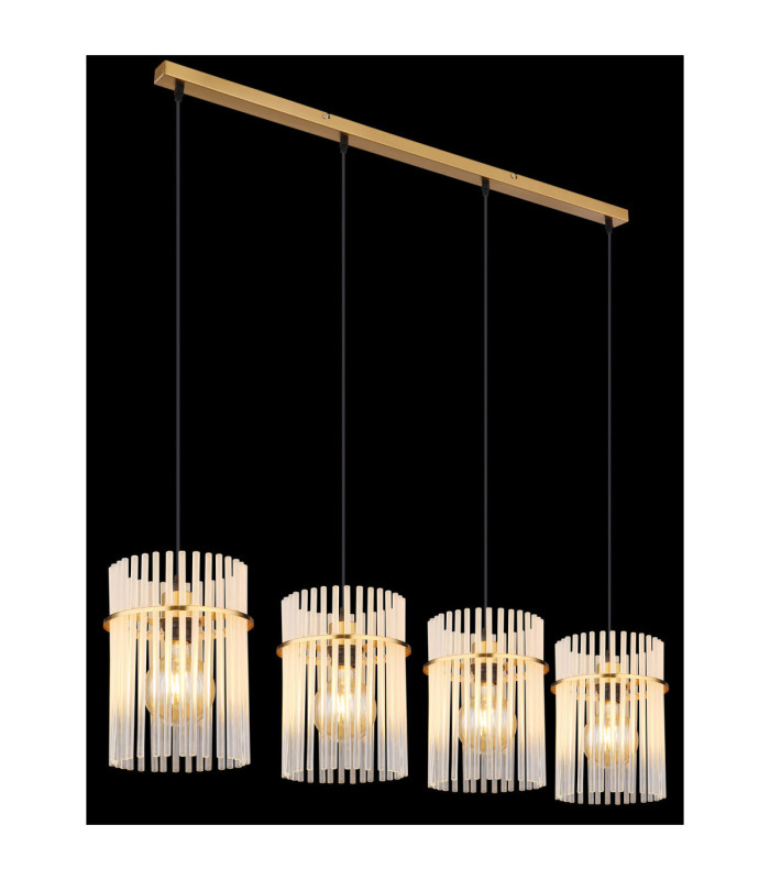 Gorley Bar Pendant Ceiling Light Matt Gold Colours 4x E27-5