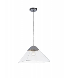Dome Ceiling Pendant Large, E27, Polished Chrome - 1