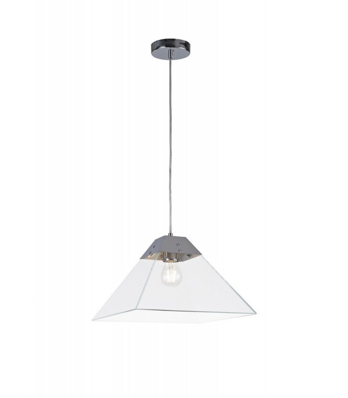 Dome Ceiling Pendant Large, E27, Polished Chrome - 1