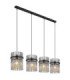 Gorley Bar Pendant Ceiling Light Matt Black 4x E27-1