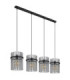 Gorley Bar Pendant Ceiling Light Matt Black 4x E27-2