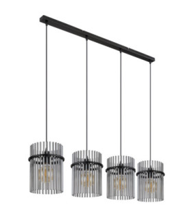 Gorley Bar Pendant Ceiling Light Matt Black 4x E27-2