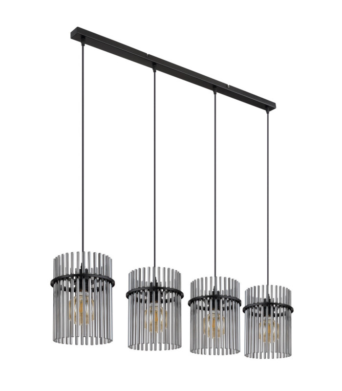 Gorley Bar Pendant Ceiling Light Matt Black 4x E27-2