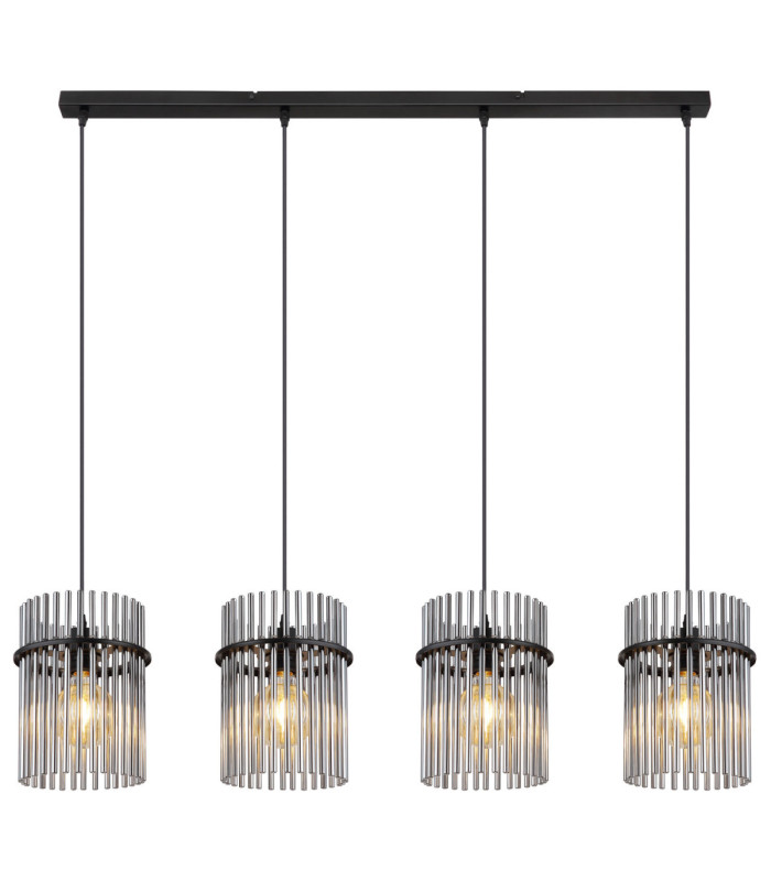 Gorley Bar Pendant Ceiling Light Matt Black 4x E27-3