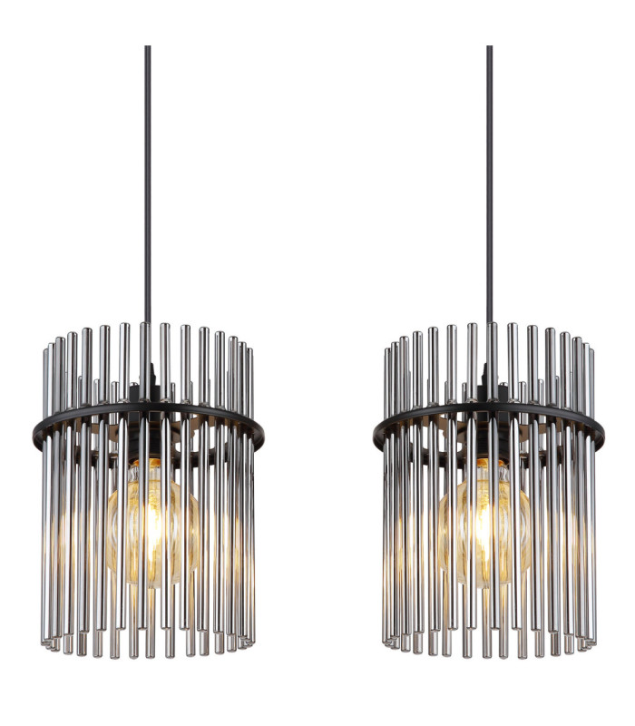 Gorley Bar Pendant Ceiling Light Matt Black 4x E27-4