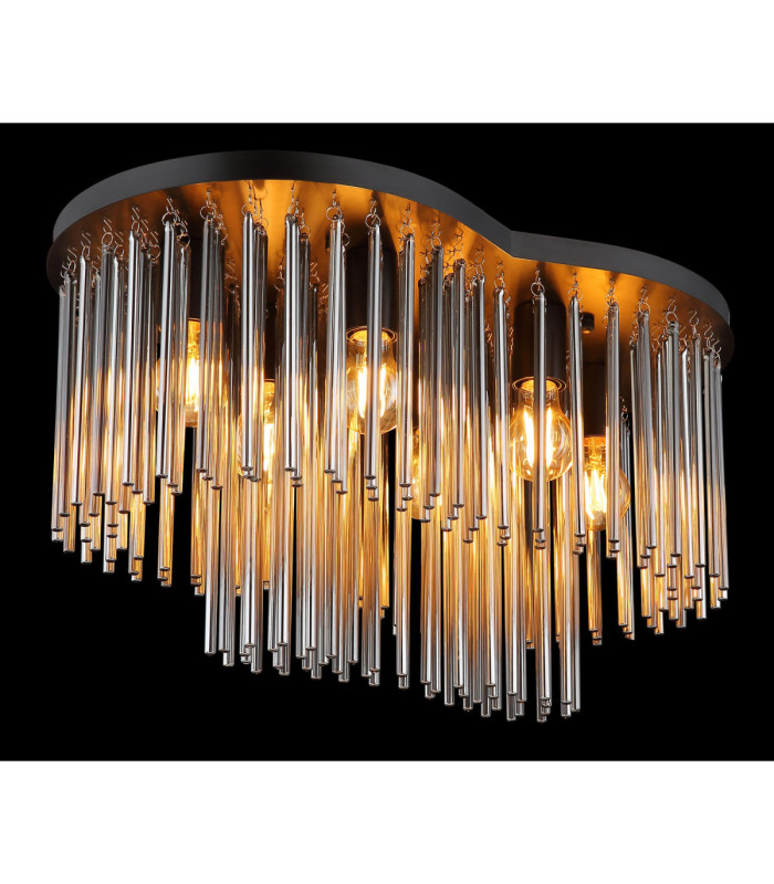 Gorley Ceiling Light Matt Black 6x E27-4