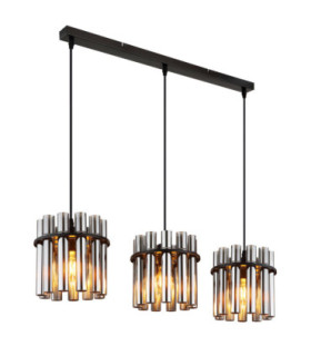 Gorley Ii Bar Pendant Ceiling Light Matt Black 3x E27-1