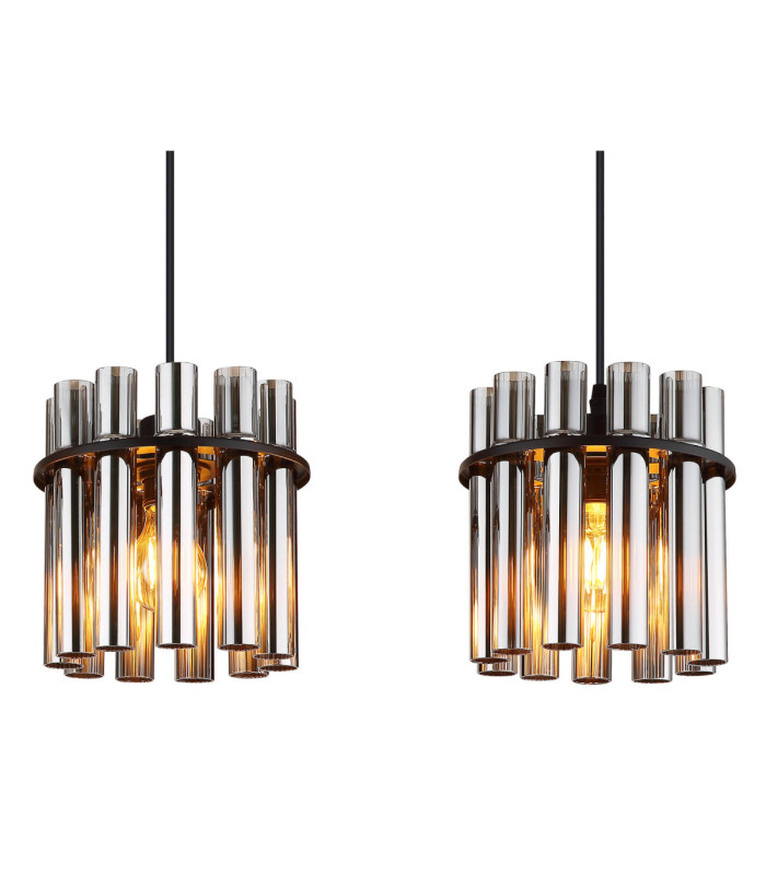Gorley Ii Bar Pendant Ceiling Light Matt Black 3x E27-4