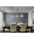 Gorley Ii Bar Pendant Ceiling Light Matt Black 3x E27-7
