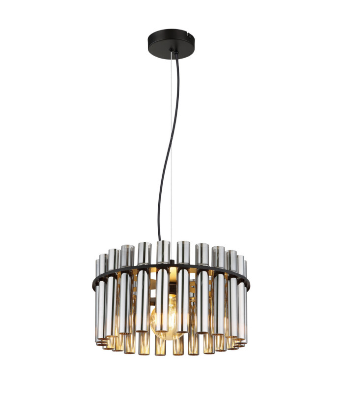Gorley Ii Pendant Ceiling Light Matt Black 1x E27-1