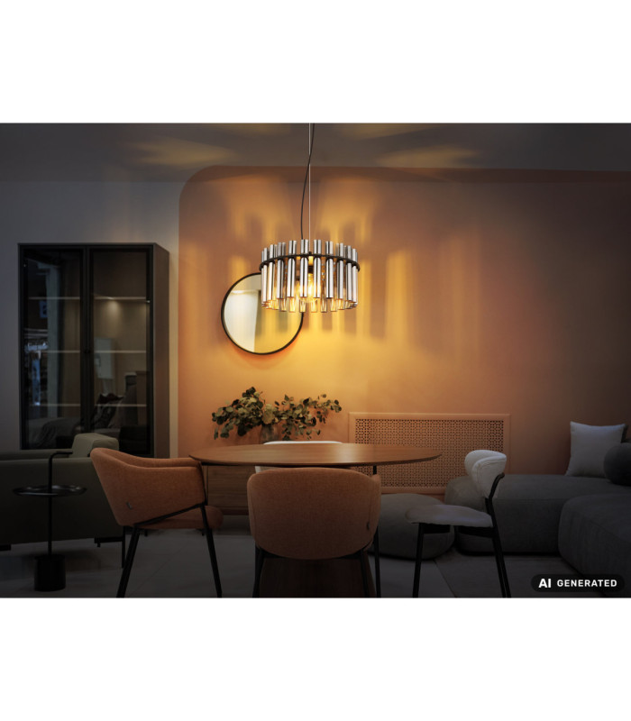 Gorley Ii Pendant Ceiling Light Matt Black 1x E27-6