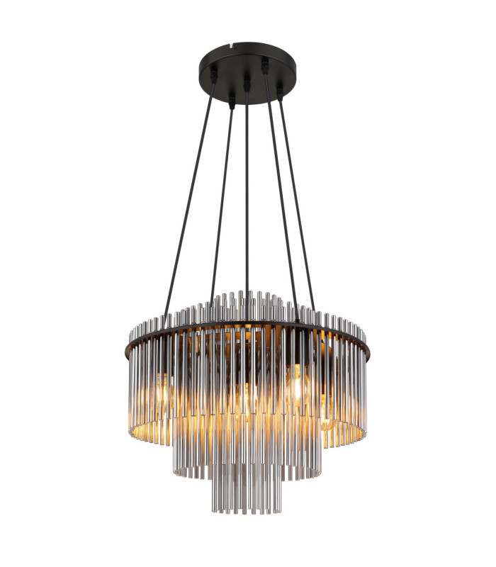 Gorley Pendant Ceiling Light Matt Black 5x E27-1