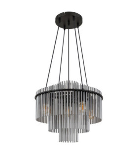 Gorley Pendant Ceiling Light Matt Black 5x E27-2