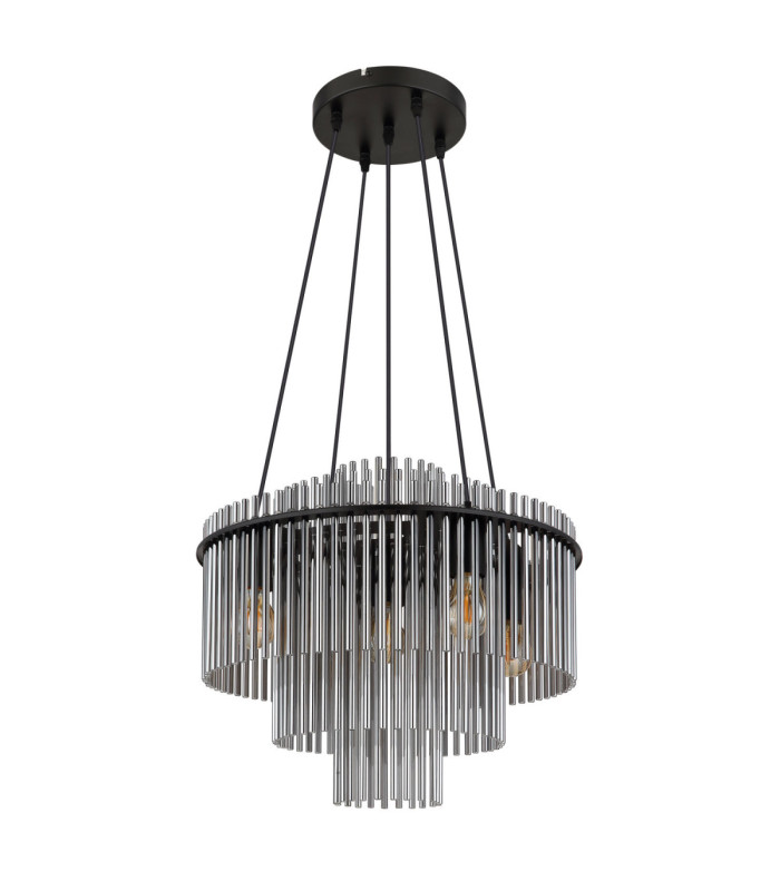 Gorley Pendant Ceiling Light Matt Black 5x E27-2