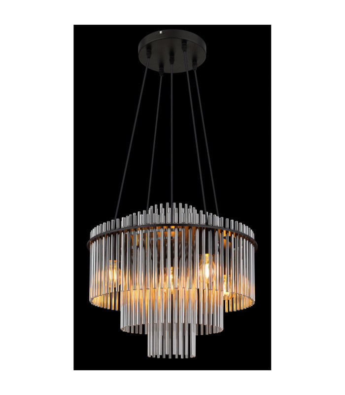 Gorley Pendant Ceiling Light Matt Black 5x E27-4