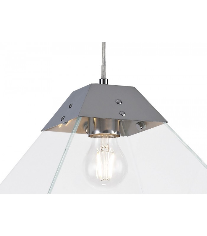 Dome Ceiling Pendant Large, E27, Polished Chrome - 6