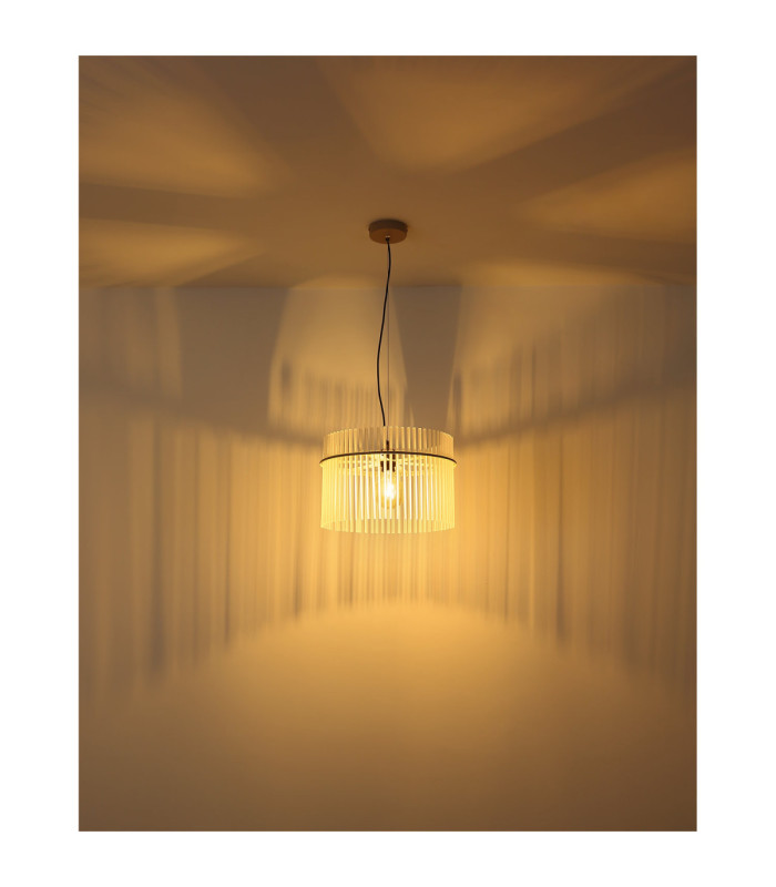 Gorley Pendant Ceiling Light Matt Sand Colour  1x E27-5