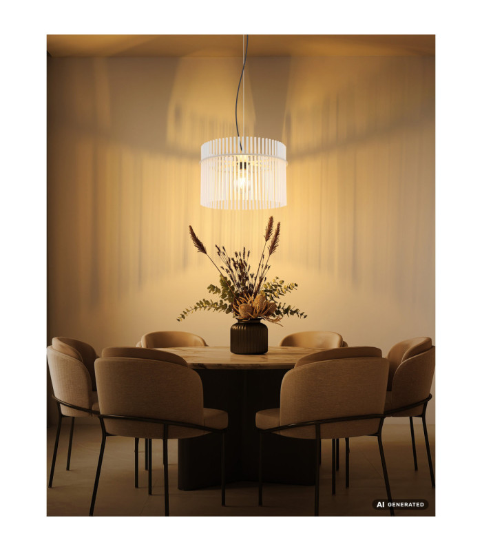 Gorley Pendant Ceiling Light Matt Sand Colour  1x E27-7