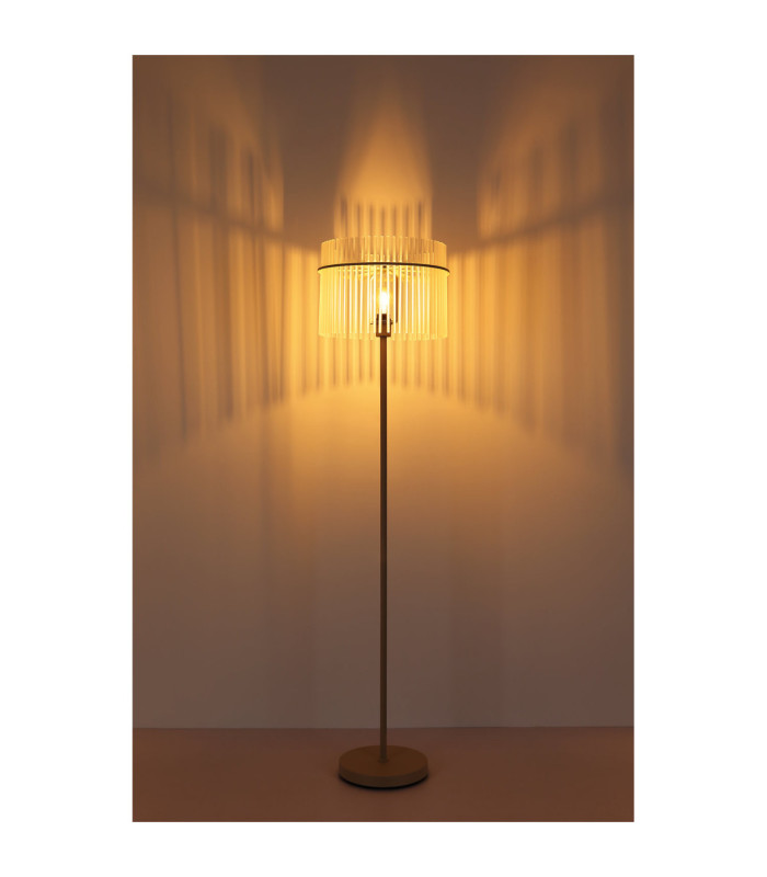 Gorley Glass Floor Lamp Matt Sand Colour  1x E27-8