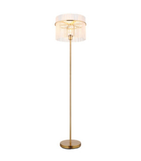 Gorley Glass Floor Lamp Matt Gold Colours 1x E27-1