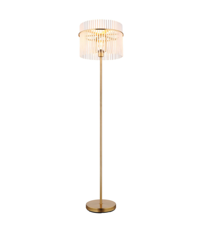 Gorley Glass Floor Lamp Matt Gold Colours 1x E27-1