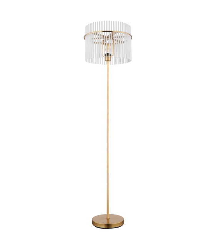 Gorley Glass Floor Lamp Matt Gold Colours 1x E27-2