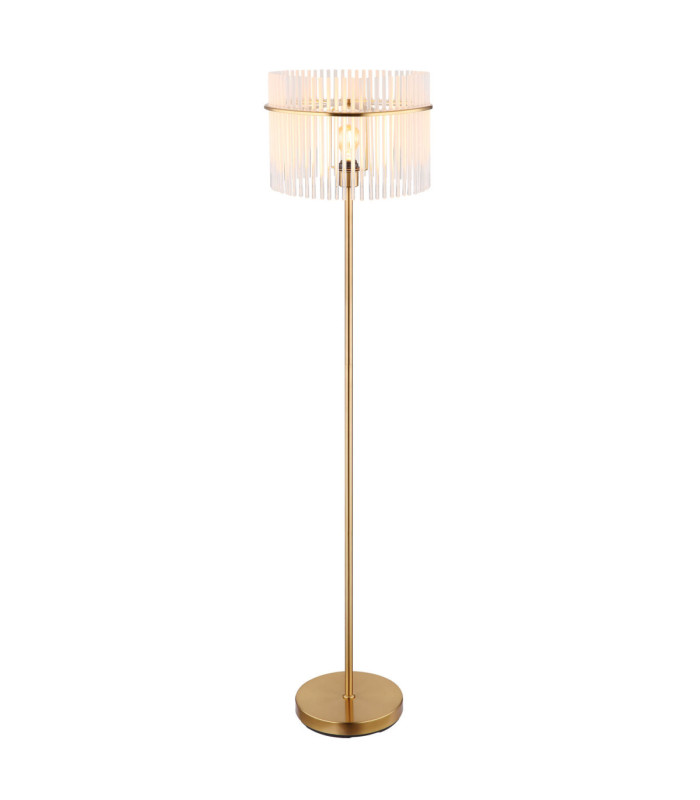Gorley Glass Floor Lamp Matt Gold Colours 1x E27-3
