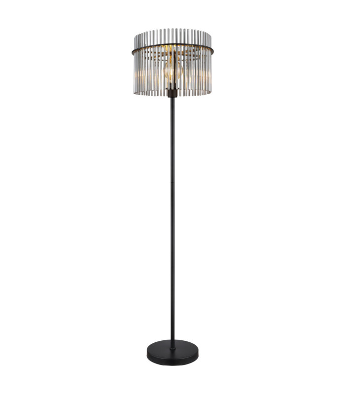 Gorley Glass Floor Lamp Matt Black 1x E27-1